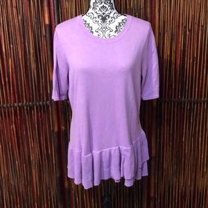 Isaac Mizrahi ruffled shirt